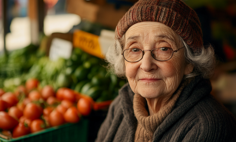 La nonna che va al mercato non per comprare, ma per ricordare la vita di quando era giovane La nonna che va al mercato non per comprare, ma per ricordare la vita di quando era giovane