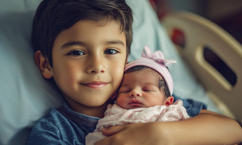 Un bambino vede per la prima volta la sua sorellina appena nata e poi svela un segreto straziante