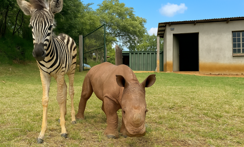 Rimasta senza mamma, la piccola rinoceronte piangeva, finché non è stata presa sotto la protezione di una piccola zebra… Rimasta senza mamma, la piccola rinoceronte piangeva, finché non è stata presa sotto la protezione di una piccola zebra…