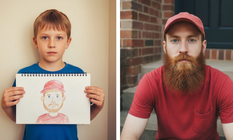 Mio figlio ha disegnato per sei mesi lo stesso sconosciuto. Una mattina, questi ha bussato alla nostra porta