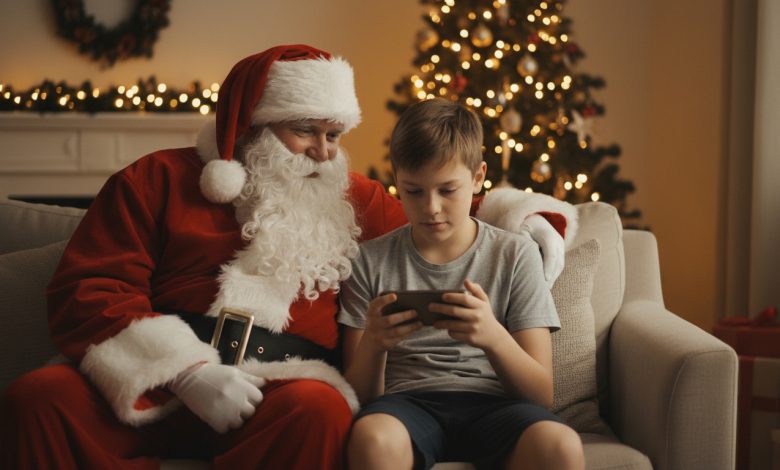 Ho assunto un uomo per interpretare Babbo Natale per mio figlio — e ho notato che ha la stessa voglia di mio figlio