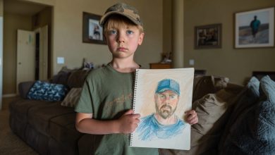 Mio figlio disegnava sempre lo stesso uomo — e un giorno bussò alla nostra porta…