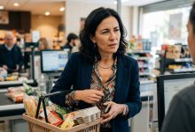 Alla cassa, la cassiera ha detto: “Oh, tuo marito non è di nuovo con te? Ieri era qui con una bionda tanto carina.” Mi sono congelata — perché ieri avrebbe dovuto lavorare fino a tardi.