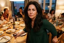 Stavamo festeggiando il compleanno di mio marito, mia suocera ha alzato il calice: «A nostro figlio — a come manda avanti tutto, lavora, non si lamenta mai.» Io ero seduta accanto a loro. 10 anni di matrimonio. Due figli. Sua madre nella mia cucina ogni domenica. Mio marito non ha nemmeno guardato nella mia direzione. Ho posato il bicchiere, mi sono alzata da tavola. E ho detto a tutti una sola frase, dopo la quale la festa è finita….