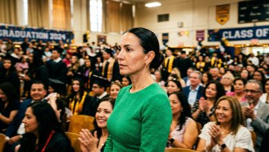 Alla cerimonia di diploma di mia figlia, suo padre si è presentato con la nuova moglie e si è seduto in prima fila — per otto anni sono rimasta in silenzio per il bene di mia figlia — ma quando si è alzato per fare un discorso sulla «nostra famiglia», il mio mondo è crollato.