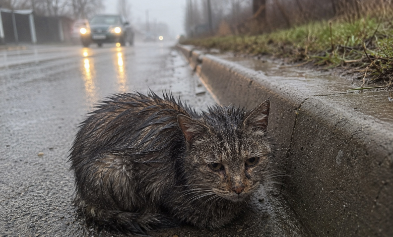 Aspettò tre giorni accanto alla strada, perché credeva ancora che i suoi umani sarebbero tornati